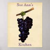 Vintage Poster druiven (Voorkant)