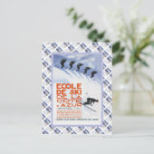 Vintage-poster, Ecole de Ski Briefkaart (Staand voorkant)