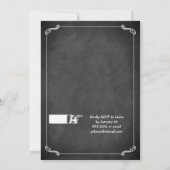 Vintage Poster en Chalkboard Wedding Invitation 5 Kaart (Achterkant)