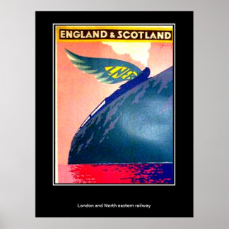 Vintage poster England and Scotland Rail