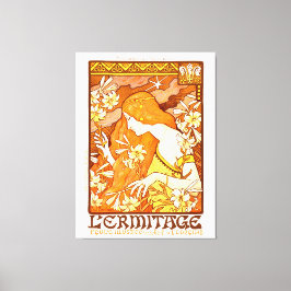 Vintage Poster Frans tijdschrift Art Nouveau Vrouw Canvas Afdruk