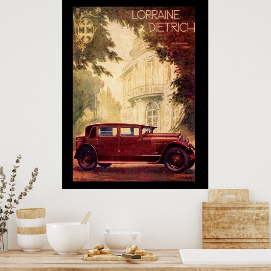 Vintage Poster Franse auto 1920 (Keuken)