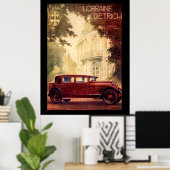Vintage Poster Franse auto 1920 (Thuiskantoor)