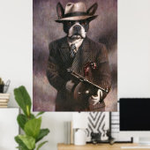 Vintage Poster Gangster Boston Terrier uit 1930 (Thuiskantoor)