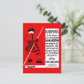 Vintage Poster Harper's Magazine Beefeater Briefkaart (Staand voorkant)