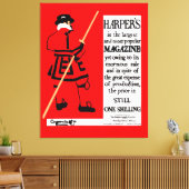 Vintage Poster Harper's Magazine Beefeater Canvas Afdruk (Insitu (Woonkamer))