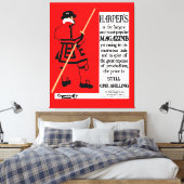 Vintage Poster Harper's Magazine Beefeater Canvas Afdruk (Insitu (Slaapkamer))