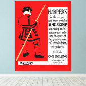 Vintage Poster Harper's Magazine Beefeater Canvas Afdruk (Insitu (Houten vloer))