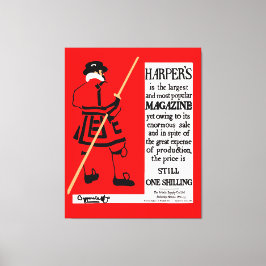 Vintage Poster Harper's Magazine Beefeater Canvas Afdruk