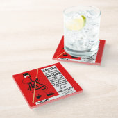 Vintage Poster Harper's Magazine Beefeater Glazen Onderzetter (Schuin)