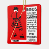 Vintage Poster Harper's Magazine Beefeater Keramisch Ornament (Links)