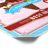 Vintage poster-ijs poster (Hoek)