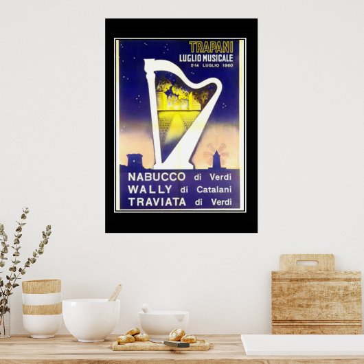 Vintage  Poster Italian Opera (Keuken)