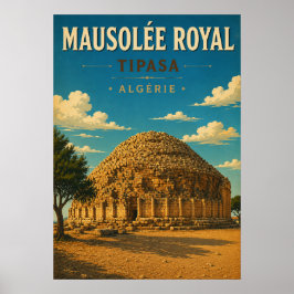 Vintage poster Koninklijk Mausoleum van Tipasa - A