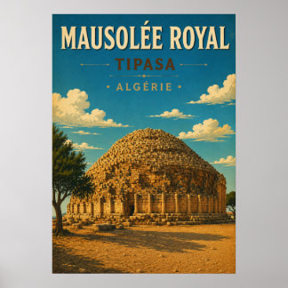 Vintage poster Koninklijk Mausoleum van Tipasa - A