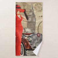 Vintage poster London verscheurde krantenachtergro