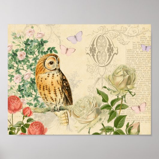 Vintage poster met mooie rozen (Voorkant)