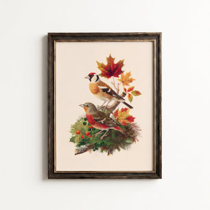Vintage Poster met Putter en Kneu