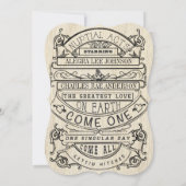 Vintage Poster Modern Typography Wedding Kaart (Achterkant)