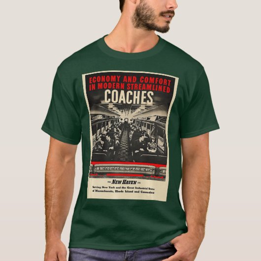Vintage poster New Haven Railroad T-shirt (Voorkant)
