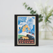 Vintage poster - New Zealand Centennial, Briefkaart (Staand voorkant)