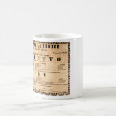 Vintage Poster of Rigoletto opera premiere (1851) Koffiemok (Center)