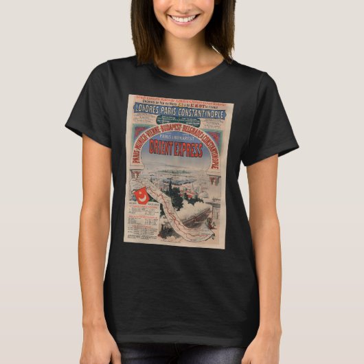 Vintage poster - Orient Express Retro T-shirt (Voorkant)