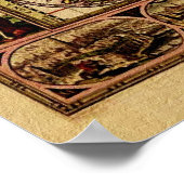 Vintage Poster Oude Wereldkaart (Hoek)