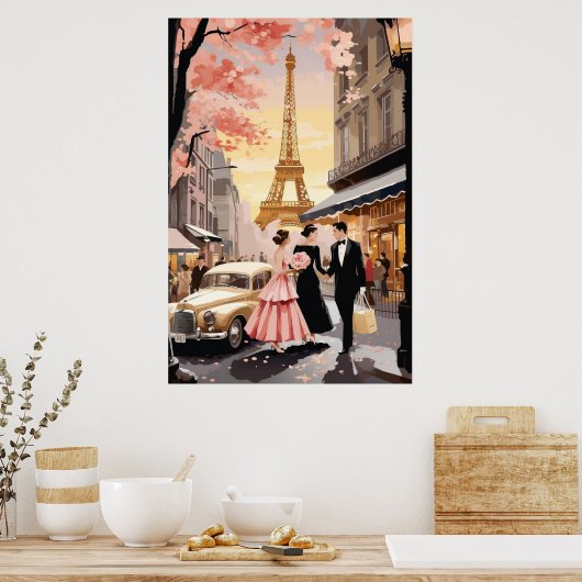 Vintage Poster Parijs (Keuken)