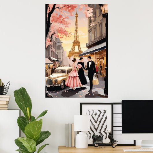 Vintage Poster Parijs (Thuiskantoor)