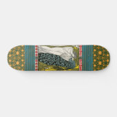 Vintage Poster:Pauw:Vrouw Skateboard (Horizontaal)
