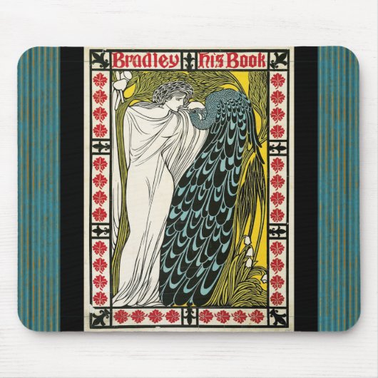 Vintage poster:Peacock:Vrouw Muismat (Voorkant)