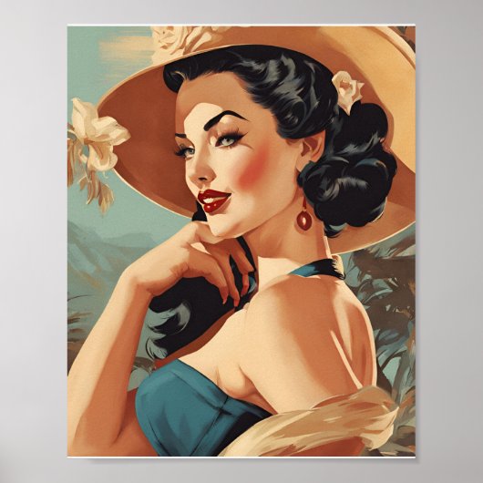 vintage poster pin up (Voorkant)