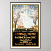 Vintage Poster Print Baltimore Railroad (Voorkant)
