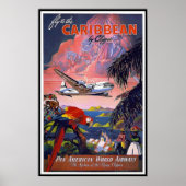 Vintage Poster Print Caribbean (Voorkant)