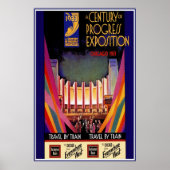 Vintage Poster Print Chicago Train (Voorkant)