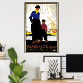 Vintage Poster Print Holland Windmill (Thuiskantoor)