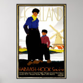 Vintage Poster Print Holland Windmill (Voorkant)