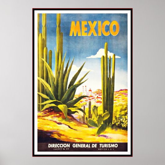 Vintage Poster Print Mexico Large (Voorkant)