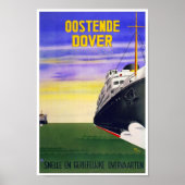 Vintage Poster Print Oostende Dover (Voorkant)