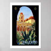 Vintage Poster Print Palermo Sicilië (Voorkant)