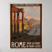 Vintage Poster Print Rome Italië (Voorkant)