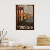 Vintage Poster Print Rome Italië (Keuken)