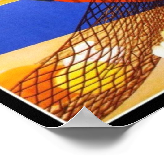 Vintage Poster Print Summer in italië (Hoek)