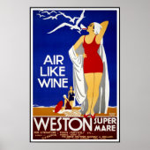 Vintage Poster Print Weston Super Mare (Voorkant)