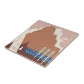 Vintage Poster Promoting reizen naar Montana. 2 Tegeltje (Zijkant)