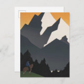 Vintage Poster Promoting reizen naar Montana. Briefkaart (Voorkant / Achterkant)