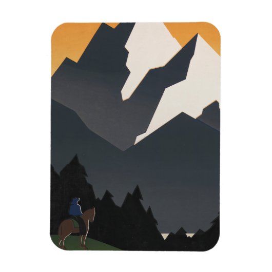 Vintage Poster Promoting reizen naar Montana. Magneet (Verticaal)