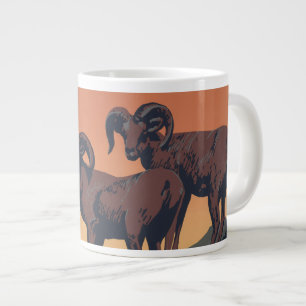 Vintage Poster Promoting reizen naar nationale par Grote Koffiekop