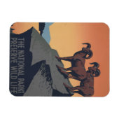 Vintage Poster Promoting reizen naar nationale par Magneet (Horizontaal)